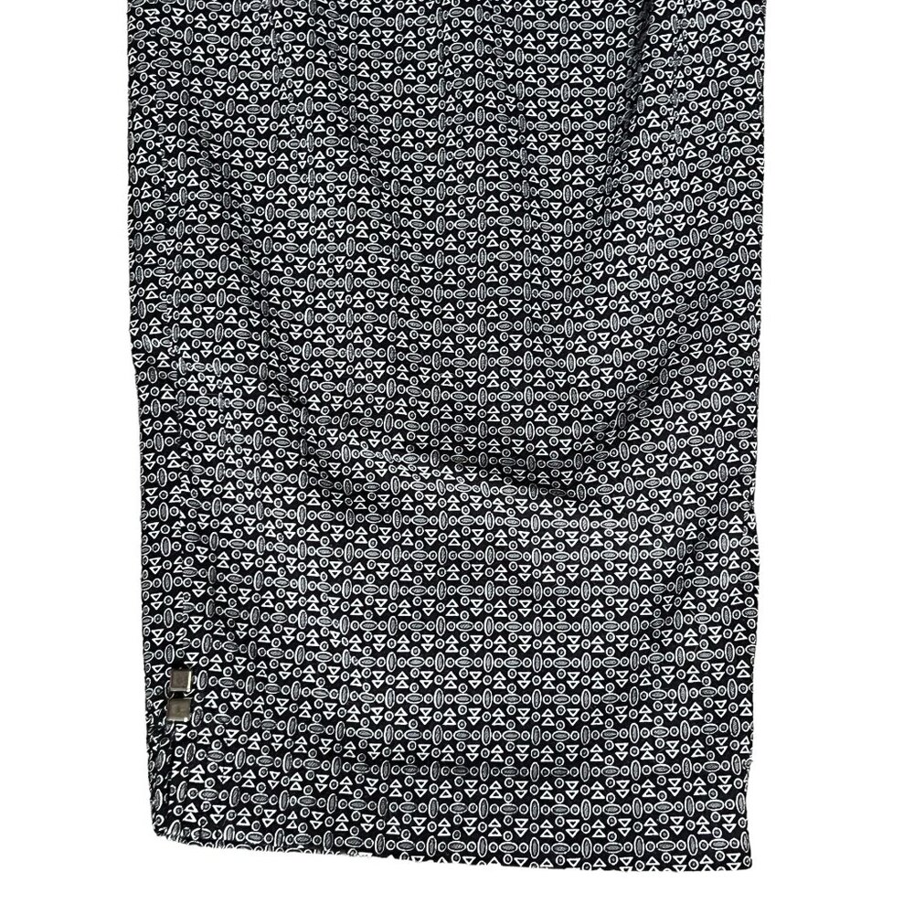 Prophecy Geometric Pull On Capri Pants Sz 14 Womens (Large) Black & White Pocket - Picture 6 of 8